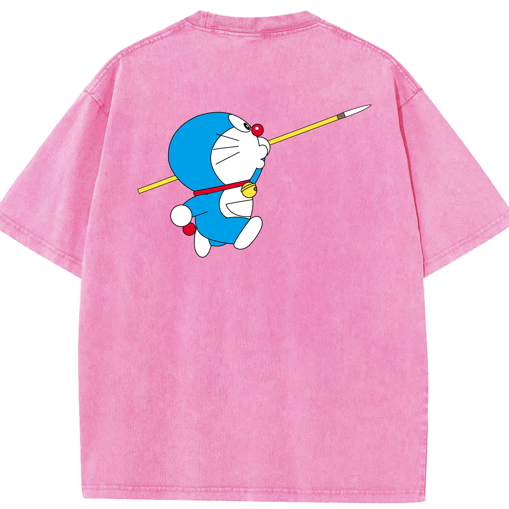 （画像用） ドラえもん Doraemon 綿100% ヴィンテージ風 半袖Tシャツ（背面プリント）
